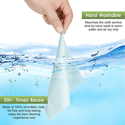 12 Pack Microfiber Cleaning Cloth Multicolor for Eyeglasses & Glass, Camera L...