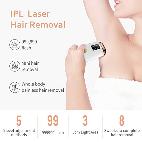 At-Home IPL Hair Removal for Women and Men,Laser Hair Removal 99,999 Flashes ...