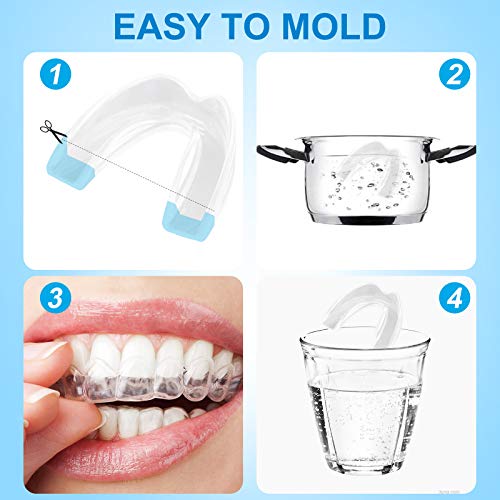 Mouth Guard, Moldable Mouth Guard for Grinding Teeth, Sets of 4 - Custom Fit,...