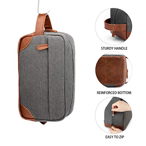 Vorspack Toiletry Bag Hanging Dopp Kit for Men Water Resistant Canvas Shaving...