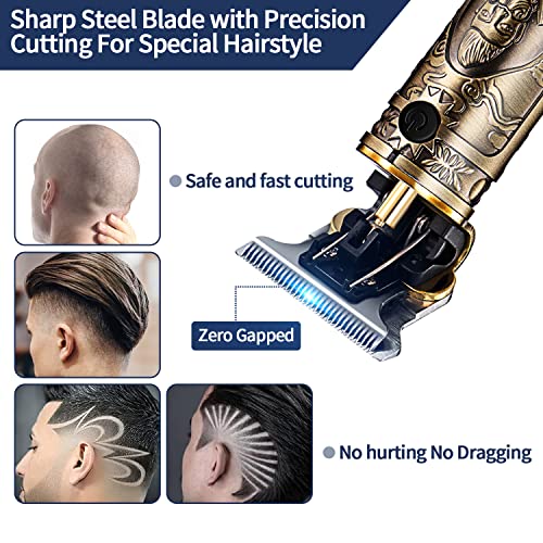 Hair Clippers for Men Professional T Blade Trimmer Zero Gapped Hair Trimmer P...