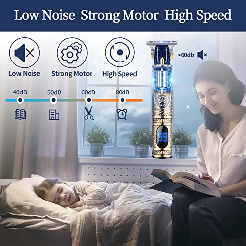 Hair Clippers for Men Professional T Blade Trimmer Zero Gapped Hair Trimmer P...