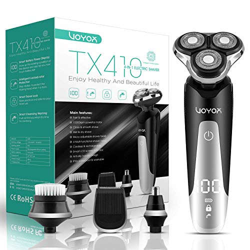 VOYOR Electric Razor Shavers for Men 3D Rotary Razors Rechargeable Beard Trim...