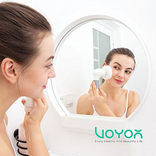 VOYOR Facial Cleansing Brush Waterproof Spin Face Brush 5-IN-1 Body Cleansing...