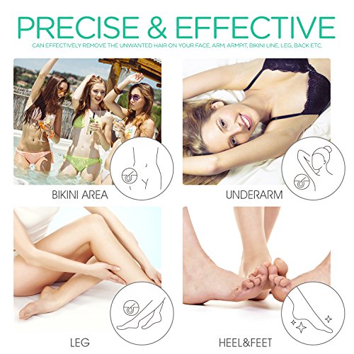 VOYOR Hair Removal for Women Facial Epilator Electric Razor Cordless Callus R...