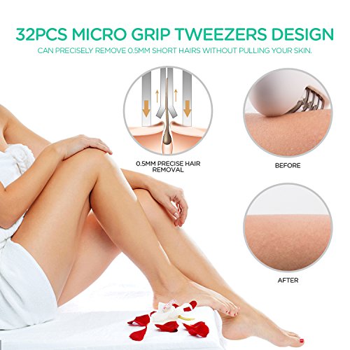 VOYOR Hair Removal for Women Facial Epilator Electric Razor Cordless Callus R...