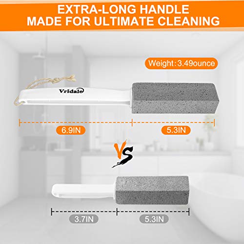 Vridale Pumice Stone Toilet Bowl Cleaner with Extra Long Handle Pumice Stone ...