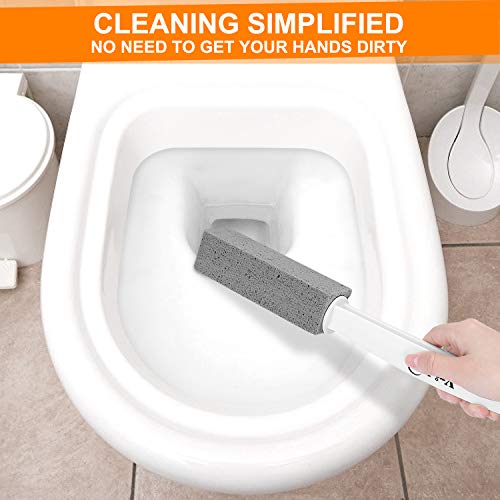 Vridale Pumice Stone Toilet Bowl Cleaner with Extra Long Handle Pumice Stone ...