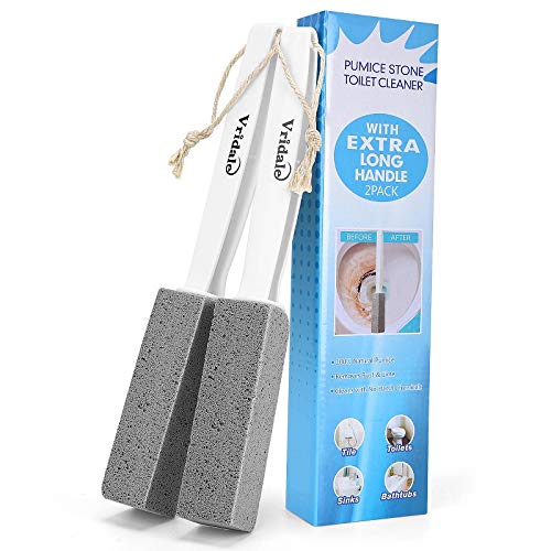 Vridale Pumice Stone Toilet Bowl Cleaner with Extra Long Handle Pumice Stone ...