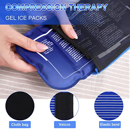 Vriexsd Gel Ice Pack (3-Piece Set), Reusable Hot and Cold Ice Packs for Injur...