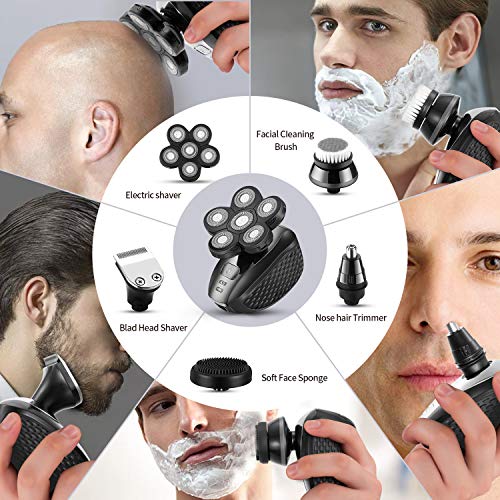 Electric Razor for Men Upgrade 5 in 1 Shavers for Men Multifunctional Bald He...