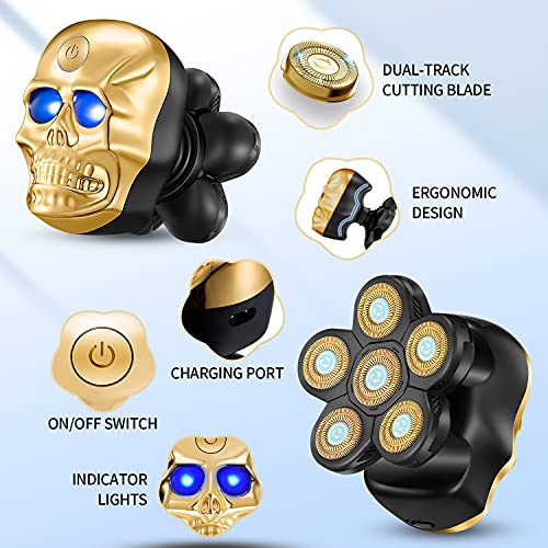 Electric Shaver for Men Rechargeable Bald Head Shavers Waterproof Mens Electr...