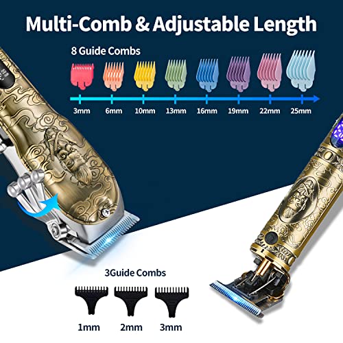 Vsmooth Professional Hair Clippers for Men Zero Gapped Trimmer Cordless Barbe...