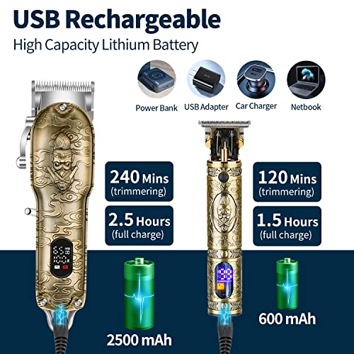 Vsmooth Professional Hair Clippers for Men Zero Gapped Trimmer Cordless Barbe...