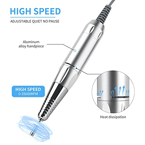 VTRIN Nail Drill Kit Portable Nail Drill Machine Electric Nail File for Acryl...