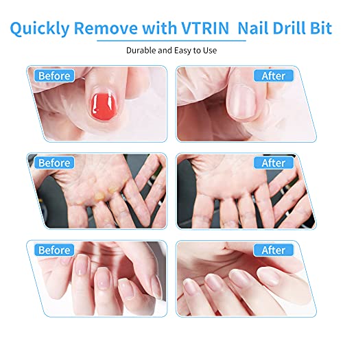VTRIN Nail Drill Kit Portable Nail Drill Machine Electric Nail File for Acryl...