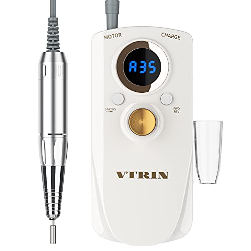 VTRIN Nail Drill Kit Portable Nail Drill Machine Electric Nail File for Acryl...