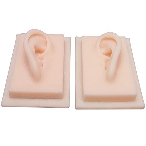 Ear Model Super Soft Silicone (Pair), Natural Size Human Ear Model