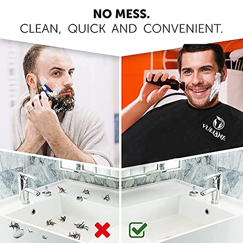 Beard Trimming Catcher Bib - Beard Hair Clippings Catcher for Shaving - Beard...