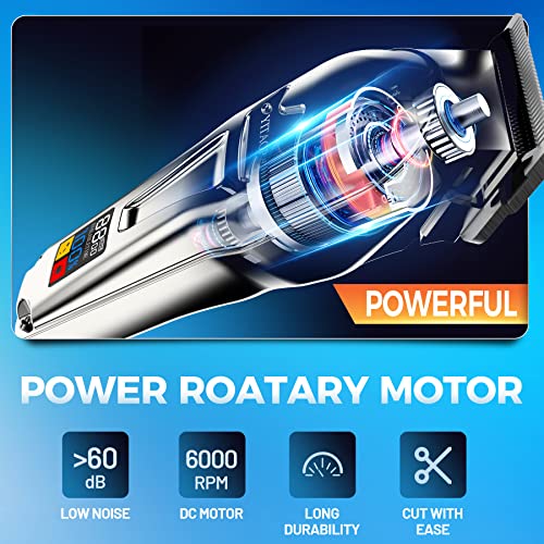 Hair Clippers Professional Full Metal Cordless Hair Trimmer for Men USB Recha...