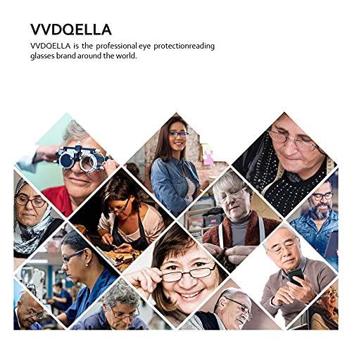 VVDQELLA Bifocal Reading Sunglasses with UV400 Protection Lens Metal Bridge f...