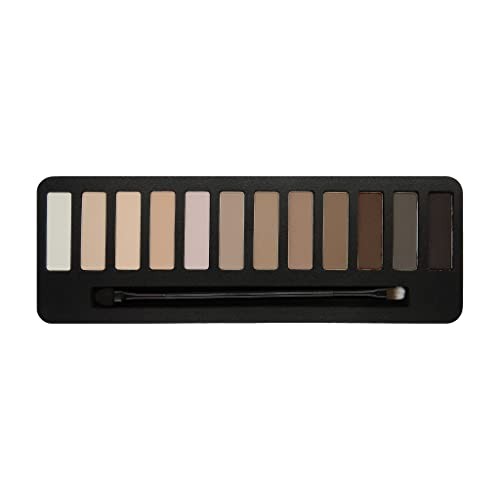 W7 Mighty Mattes Eyeshadow Palette - 12 Natural Nude Colors - Flawless Long-L...