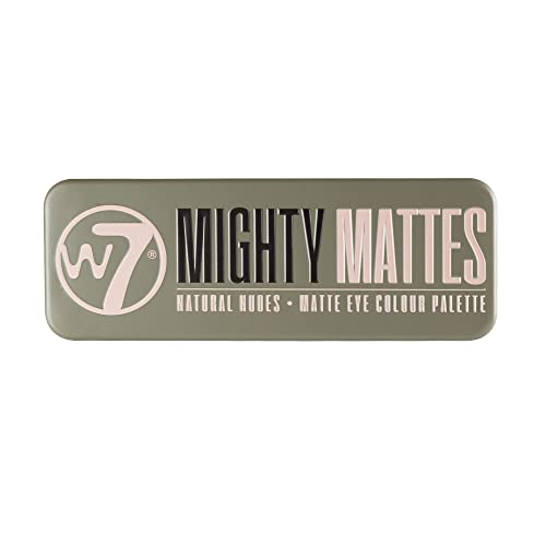 W7 Mighty Mattes Eyeshadow Palette - 12 Natural Nude Colors - Flawless Long-L...