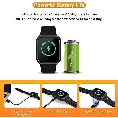 WAFA Fitness Tracker with Heart Rate Blood Pressure Monitor, Waterproof Sport...