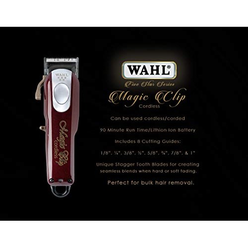 Wahl Professional - 5-Star Cord/Cordless Magic Clip #8148-90+ Minute Run Time...