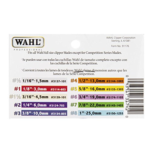 Wahl Professional Color Coded Comb Attachment #3137-101 - Grey #1/2 - 1/16" (...