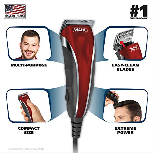 Wahl Clipper Compact Multi-Purpose Haircut, Beard, & Body Grooming Hair Clipp...