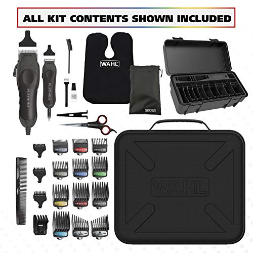 Wahl Clipper Pro Series Platinum Haircutting Combo Kit with Barber Shears - M...