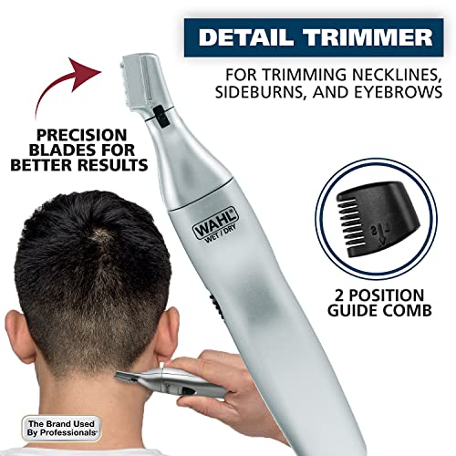 Wahl Ear, Nose, & Brow Trimmer Clipper – Painless Eyebrow & Facial Hair Trimm...