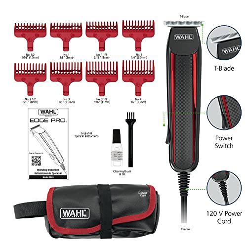 Wahl Edge Pro Bump Free Corded Beard Trimmer, Hair Clipper, Haircut Clipper, ...