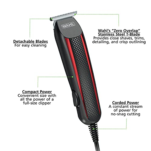 Wahl Edge Pro Bump Free Corded Beard Trimmer, Hair Clipper, Haircut Clipper, ...