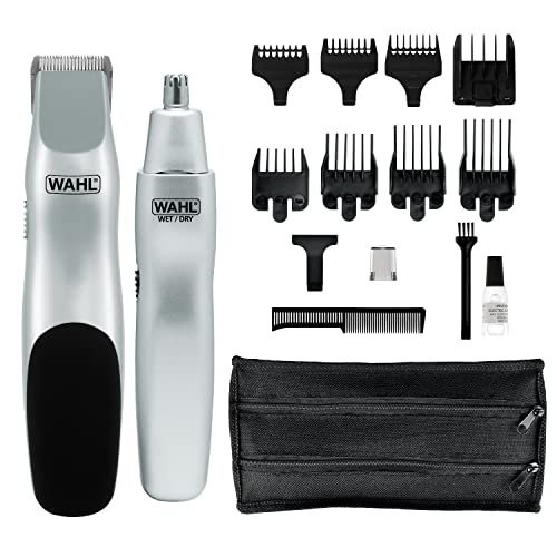 Wahl Groomsman Battery Operated Beard Trimming kit for Mustaches, Hair, Nose ...