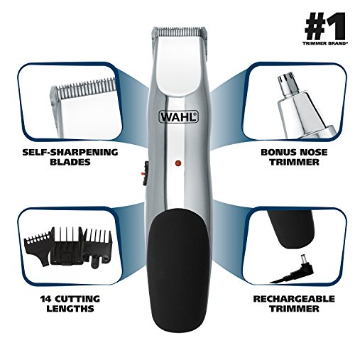 Wahl Groomsman Rechargeable Beard Trimming kit for Mustaches, Hair, Nose Hair...