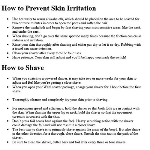 Wahl Lifeproof Lithium Ion Foil Shaver – Waterproof Rechargeable Electric Raz...