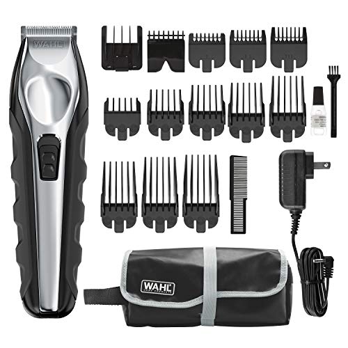 Wahl Lithium Ion Total Beard Trimmer, Facial Hair Clippers with 13 Guide Comb...