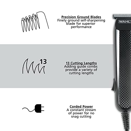 Wahl PowerPro Corded Beard Trimmer, Hair Clipper, Haircut Trimmer, Grooming D...