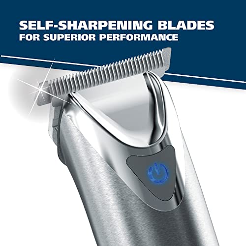 Wahl Stainless Steel Lithium Ion 2.0+ Beard Trimmer for Men - Electric Shaver...