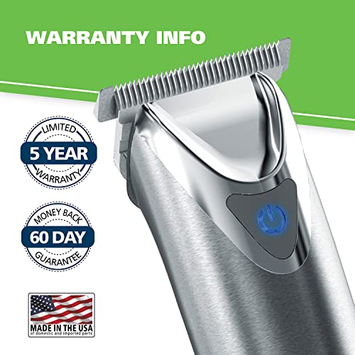 Wahl Stainless Steel Lithium Ion 2.0+ Beard Trimmer for Men - Electric Shaver...