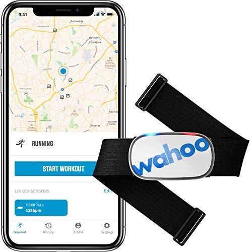 Wahoo Fitness TICKR Heart Rate Monitor, Bluetooth/ANT+, White