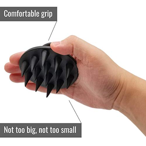 (2 Pack) Hair Shampoo Brush Head Scalp Massager Scrubber, Mold-free One-piece...