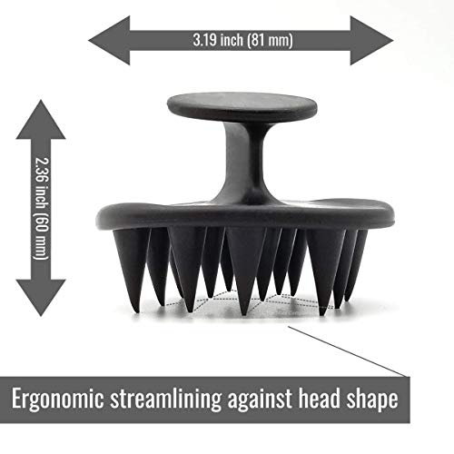 (2 Pack) Hair Shampoo Brush Head Scalp Massager Scrubber, Mold-free One-piece...
