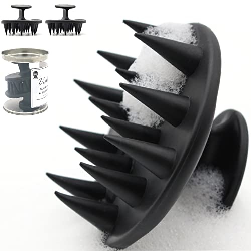 (2 Pack) Hair Shampoo Brush Head Scalp Massager Scrubber, Mold-free One-piece...