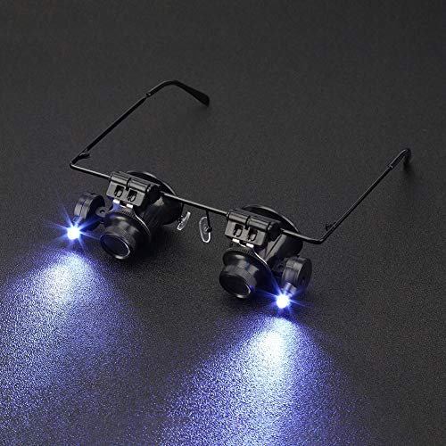 Professional Watch Repair Eye Glasses 20 x Magnifying Magnifier Jeweler Tool ...