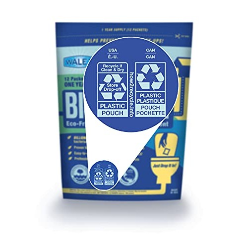 Walex BIO-31112 Bio-Active Drop-Ins Septic Additive, 12 Pack, 1 years supply,...