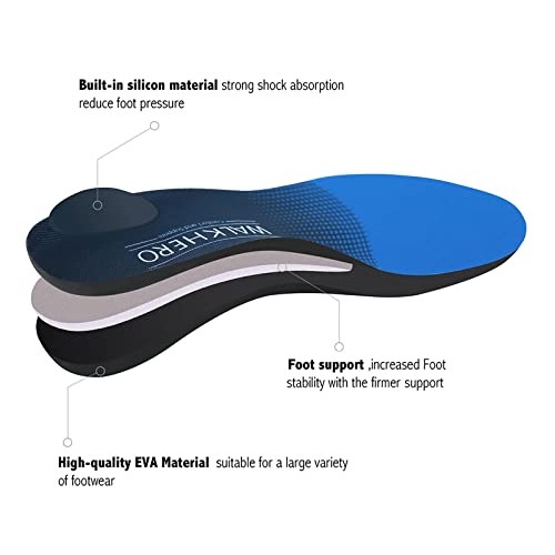 Plantar Fasciitis Feet Insoles Arch Supports Orthotics Inserts for Flat Feet,...