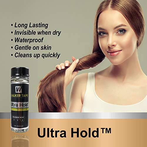 2pcs Ultra Hold Hair System Adhesive 1.4oz w/ 2pcs Hair Clip Bundle Saver Pac...
